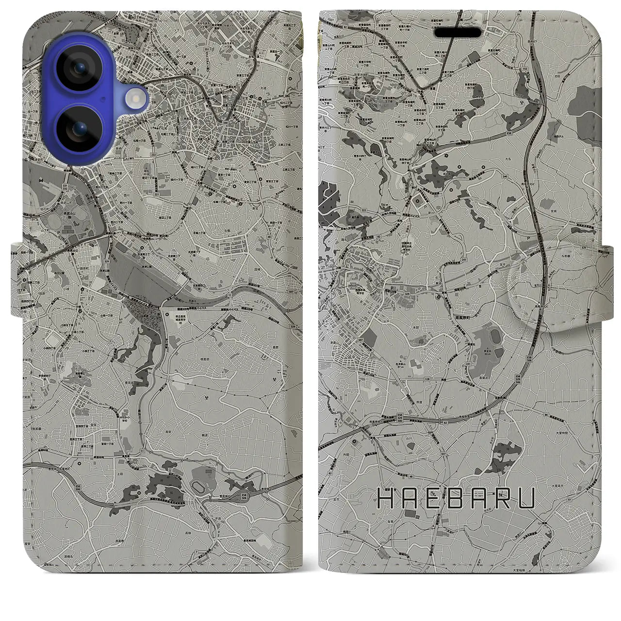 【南風原（沖縄県）】地図柄iPhoneケース（手帳タイプ）