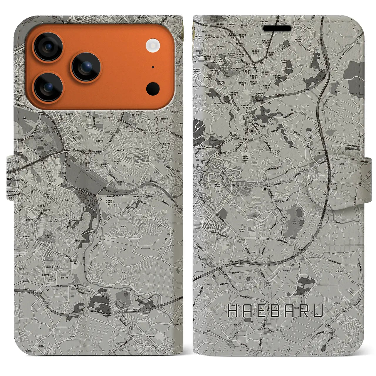 【南風原（沖縄県）】地図柄iPhoneケース（手帳タイプ）