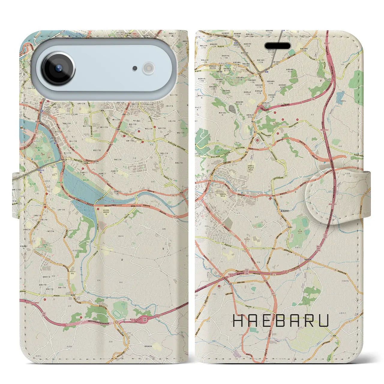 【南風原（沖縄県）】地図柄iPhoneケース（手帳タイプ）