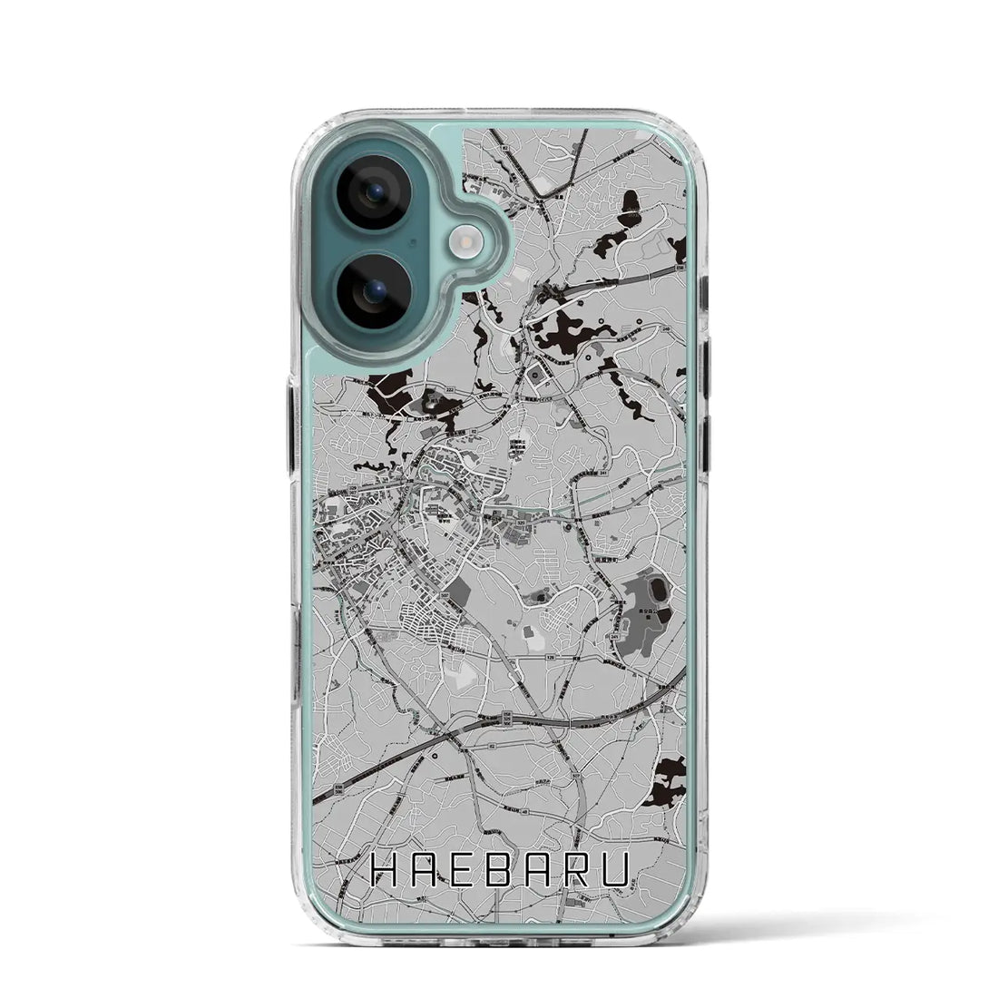 【南風原(沖縄県)】地図柄iPhoneケース(MagSafeタイプ)モノトーン・iPhone 16 Pro 用