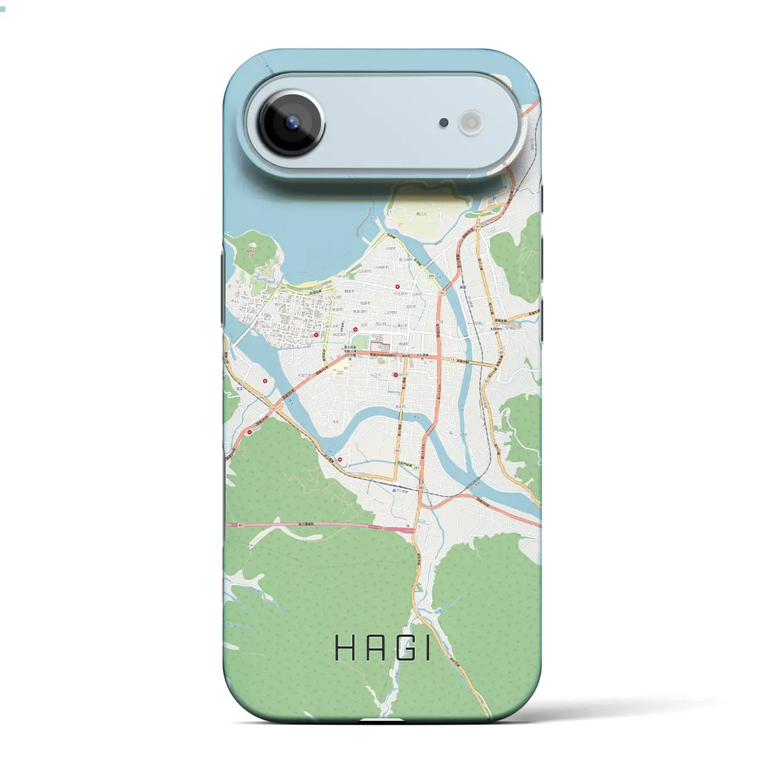 【萩2（山口県）】地図柄iPhoneケース（バックカバータイプ）ナチュラル・iPhone 17 Pro Max 用