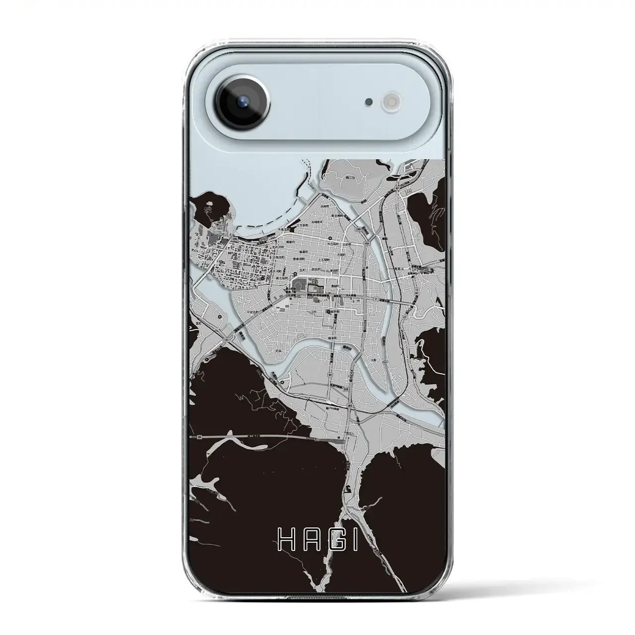 【萩2（山口県）】地図柄iPhoneケース（クリアタイプ）