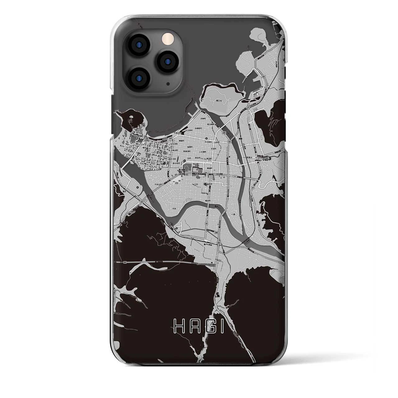 【萩2（山口県）】地図柄iPhoneケース（クリアタイプ）