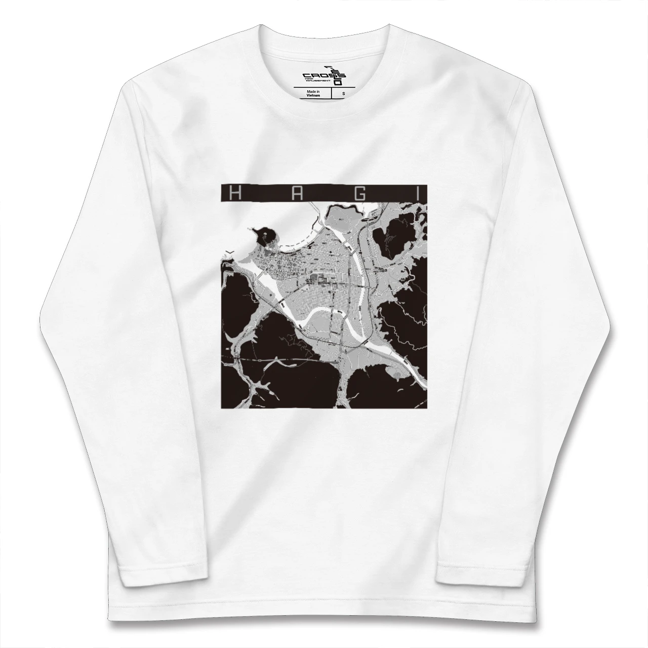 【萩2（山口県）】地図柄ロングスリーブTシャツ