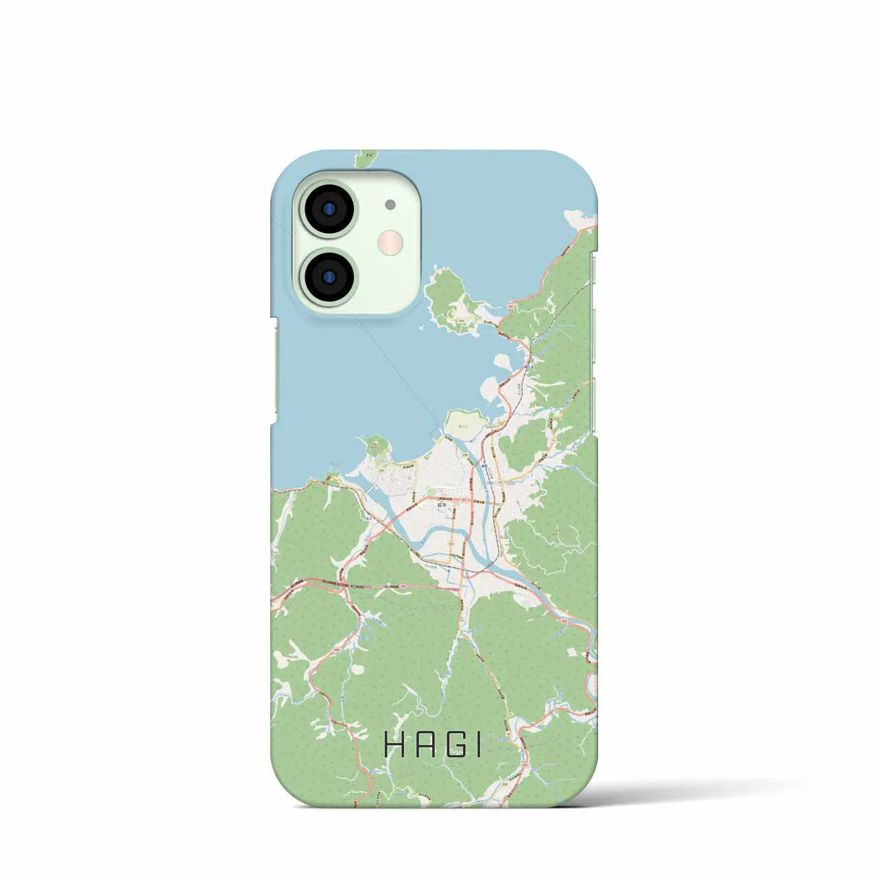 【萩（山口県）】地図柄iPhoneケース（バックカバータイプ）