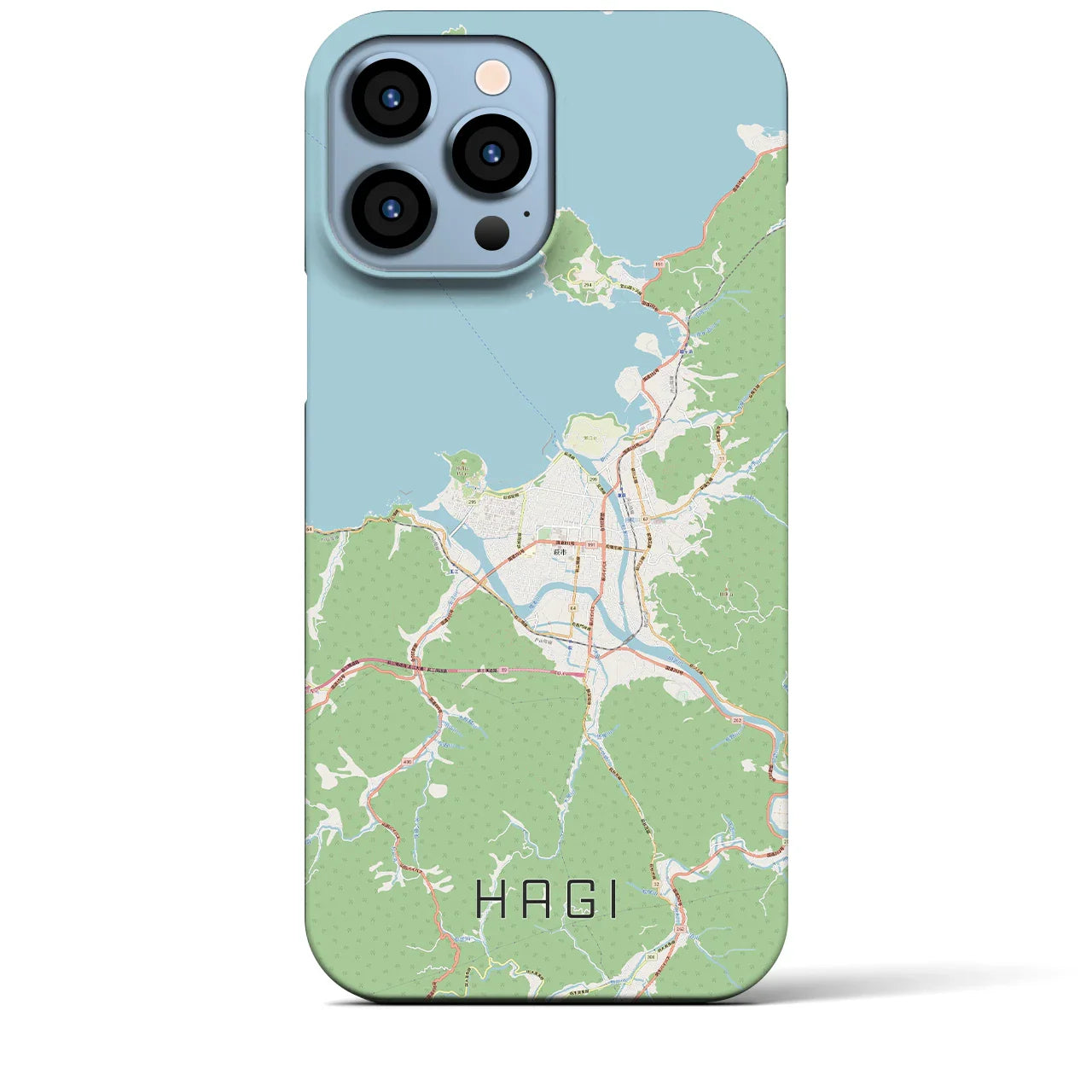 【萩（山口県）】地図柄iPhoneケース（バックカバータイプ）