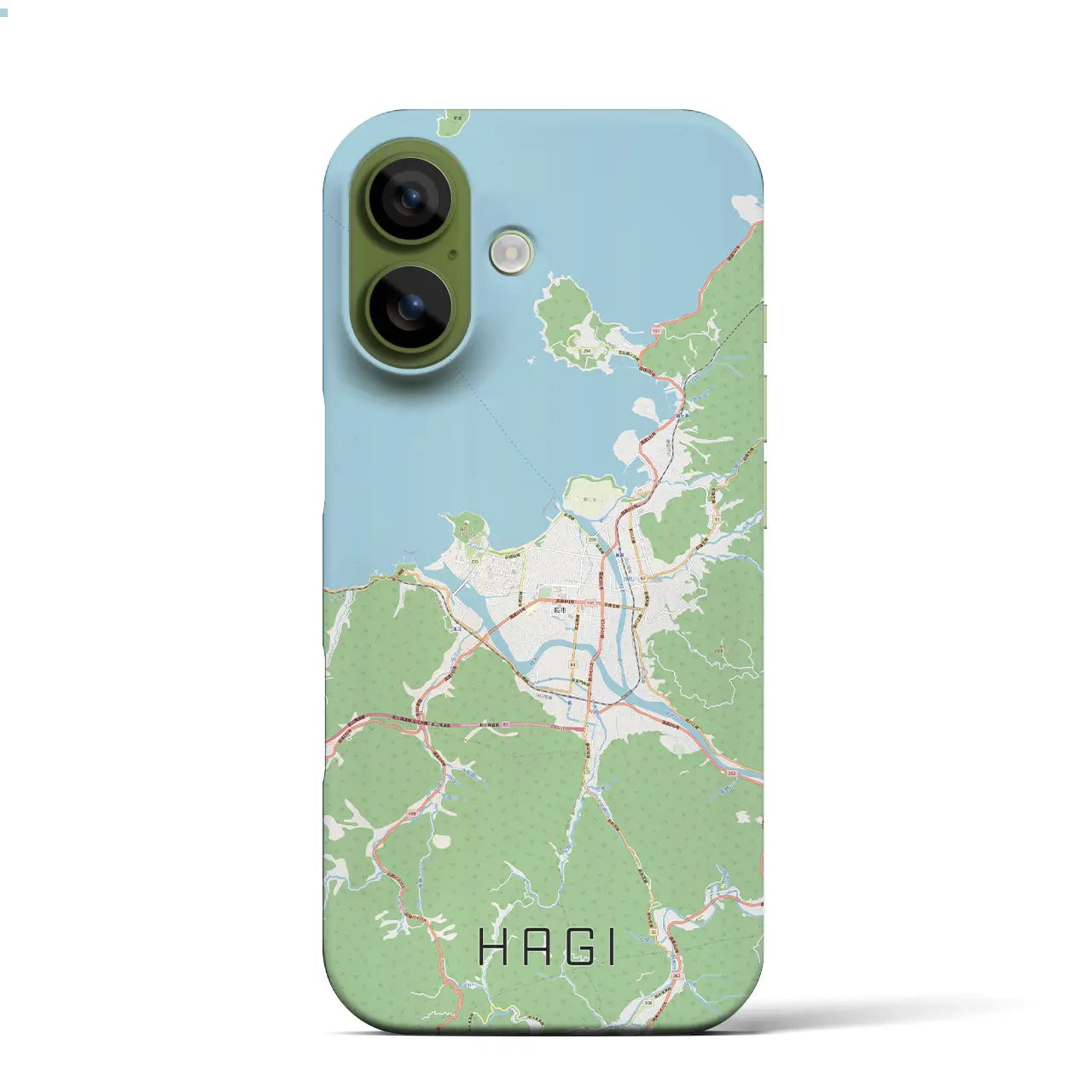 【萩（山口県）】地図柄iPhoneケース（バックカバータイプ）