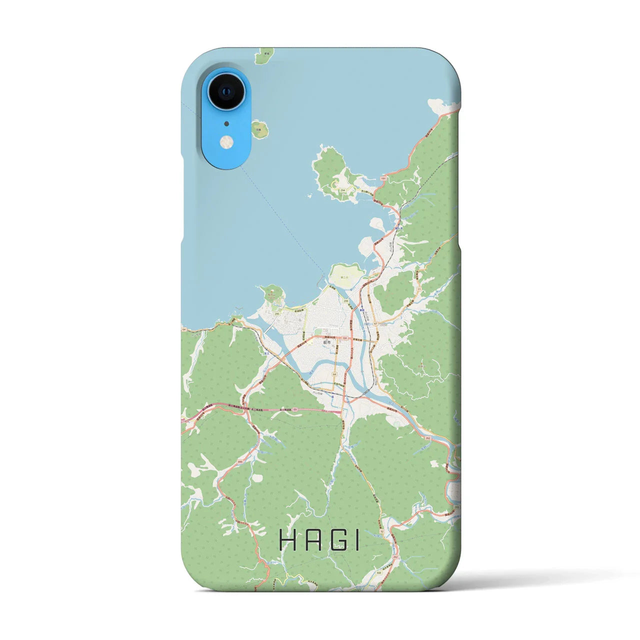 【萩（山口県）】地図柄iPhoneケース（バックカバータイプ）