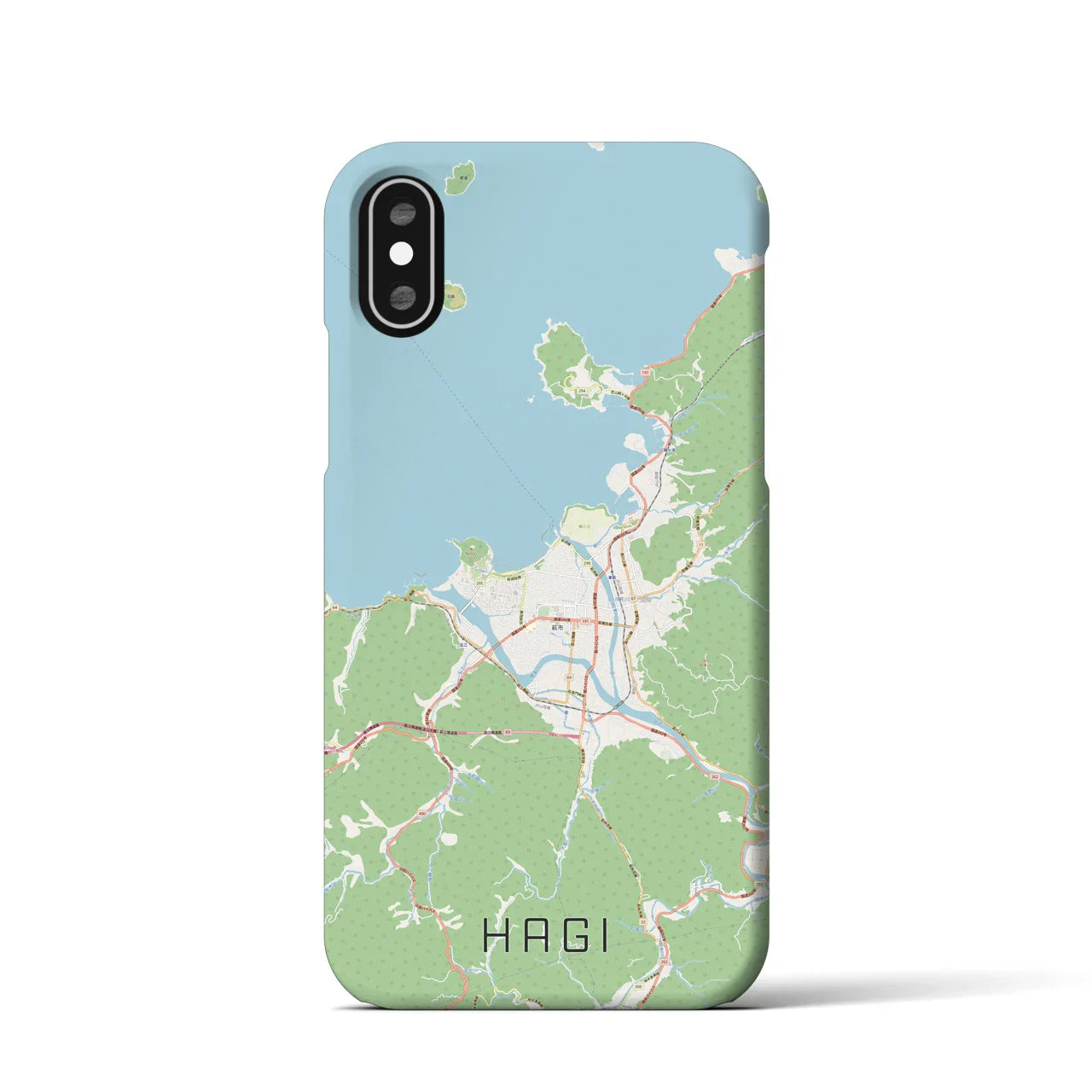 【萩（山口県）】地図柄iPhoneケース（バックカバータイプ）