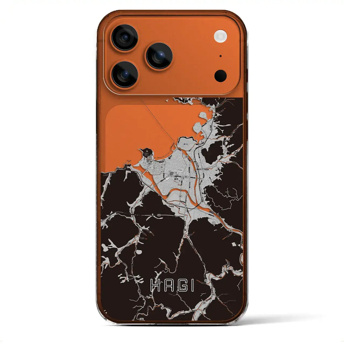 【萩（山口県）】地図柄iPhoneケース（クリアタイプ）