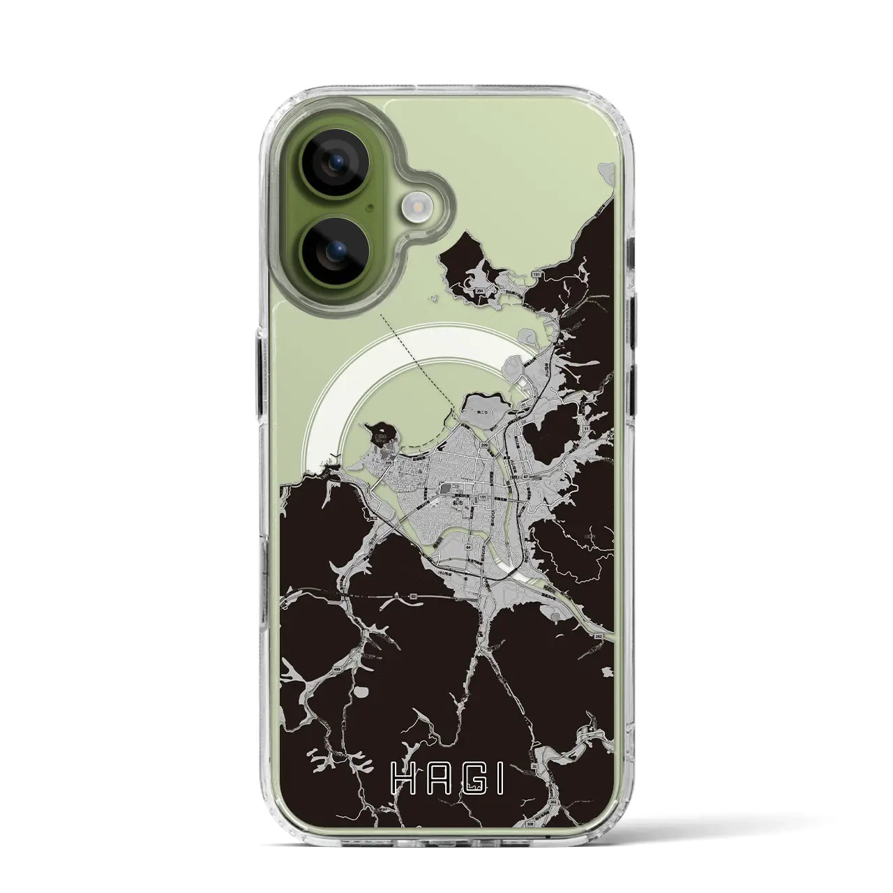 【萩（山口県）】地図柄iPhoneケース（MagSafeタイプ）