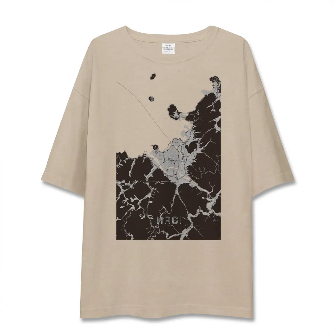 【萩（山口県）】地図柄ビッグシルエットTシャツ