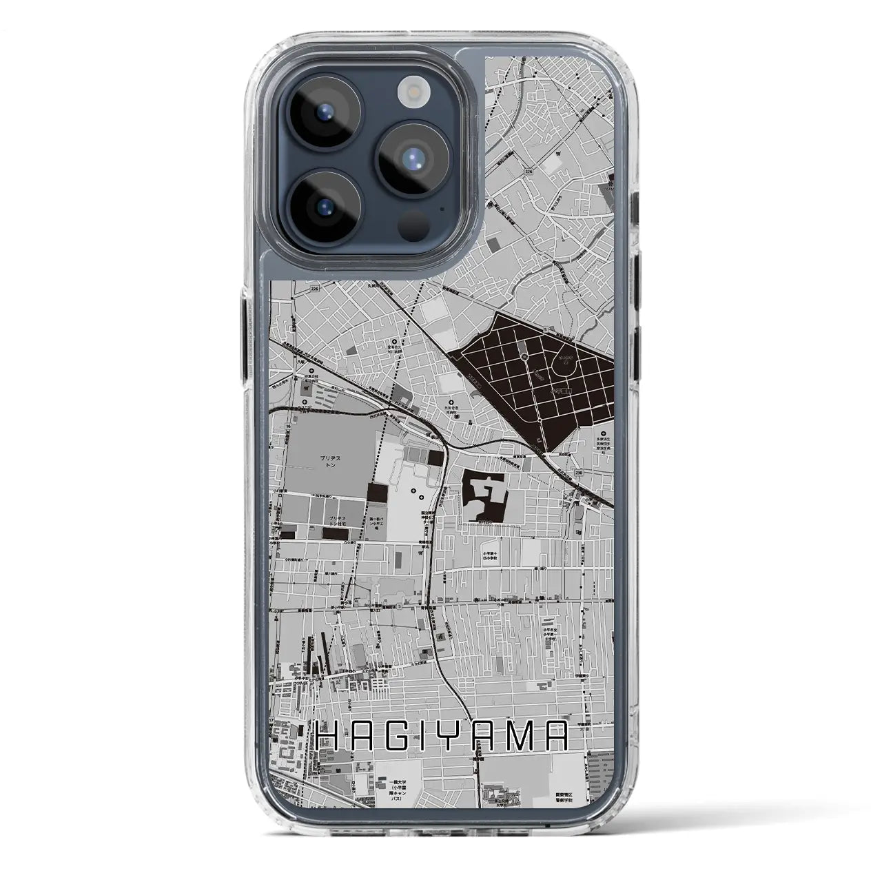 【萩山（東京都）】地図柄iPhoneケース（MagSafeタイプ）