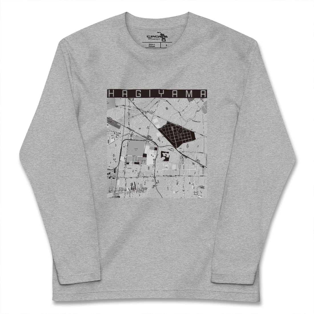 【萩山(東京都)】地図柄ロングスリーブTシャツ