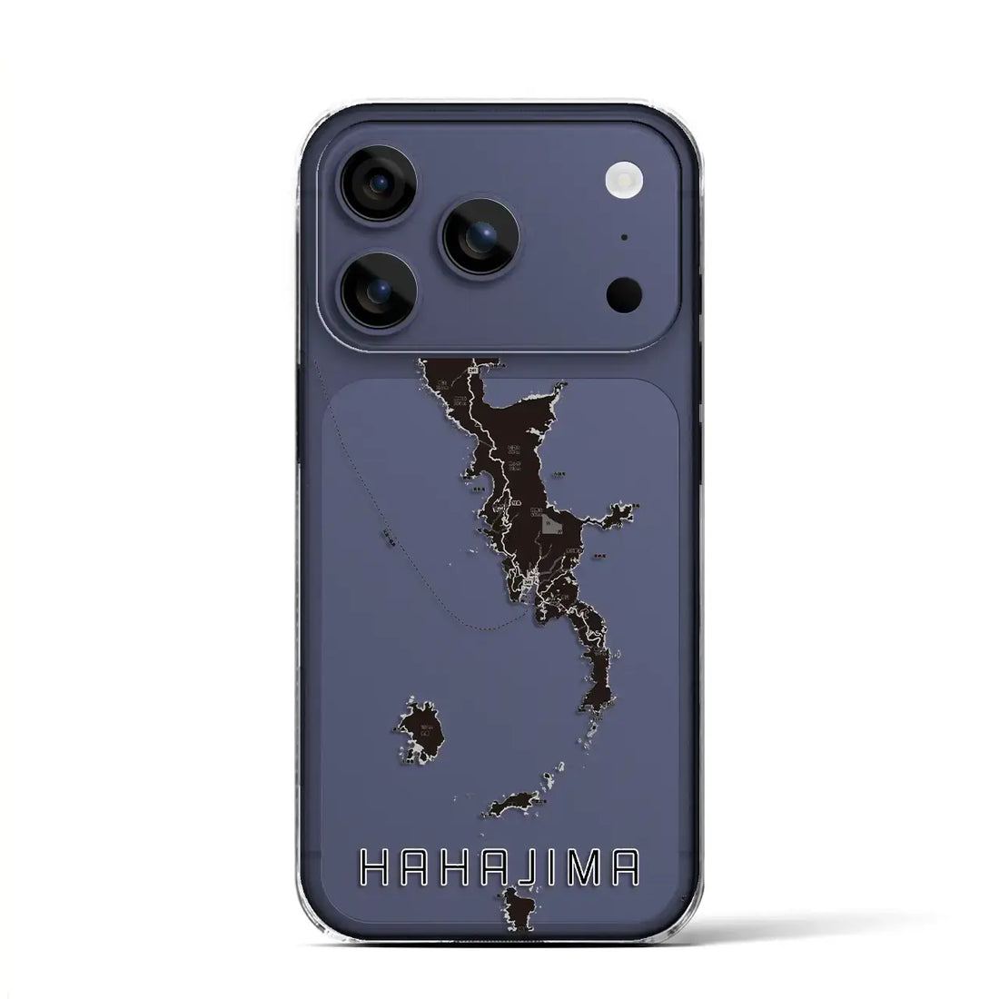 【母島(東京都)】地図柄iPhoneケース(クリアタイプ)モノトーン・iPhone 17 Pro Max 用