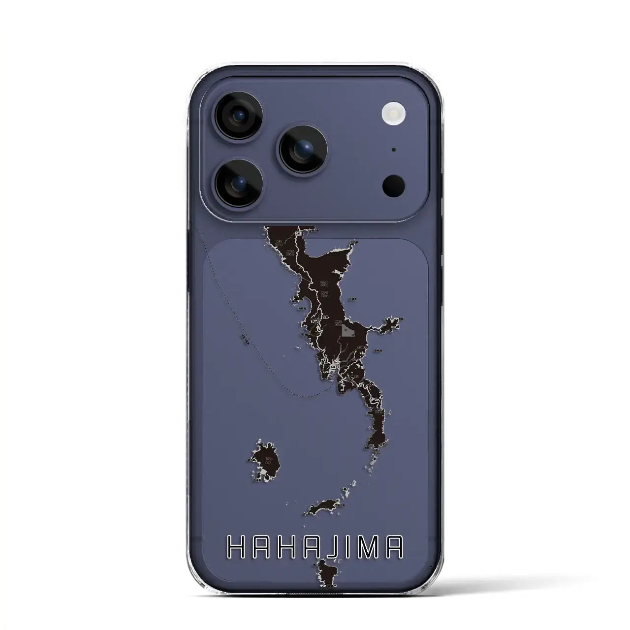 【母島（東京都）】地図柄iPhoneケース（クリアタイプ）モノトーン・iPhone 17 Pro Max 用