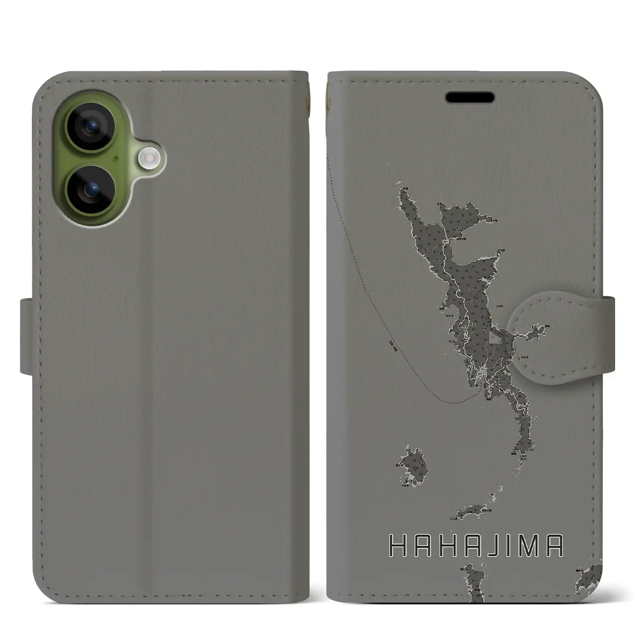 【母島（東京都）】地図柄iPhoneケース（手帳タイプ）