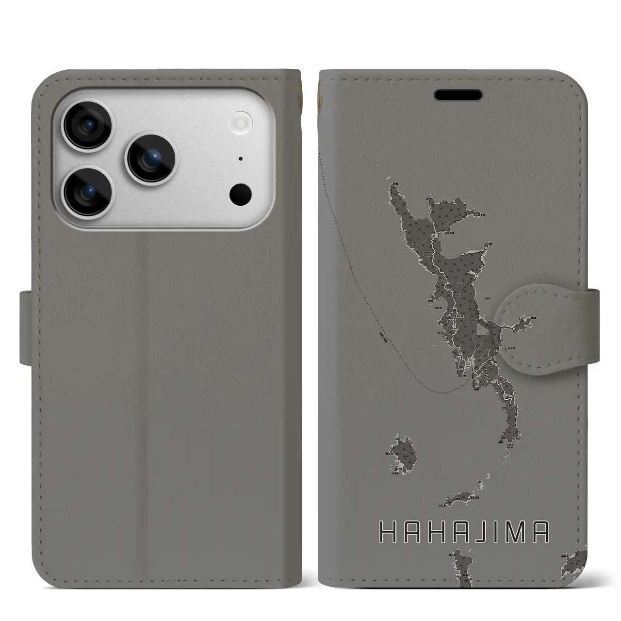 【母島（東京都）】地図柄iPhoneケース（手帳タイプ）