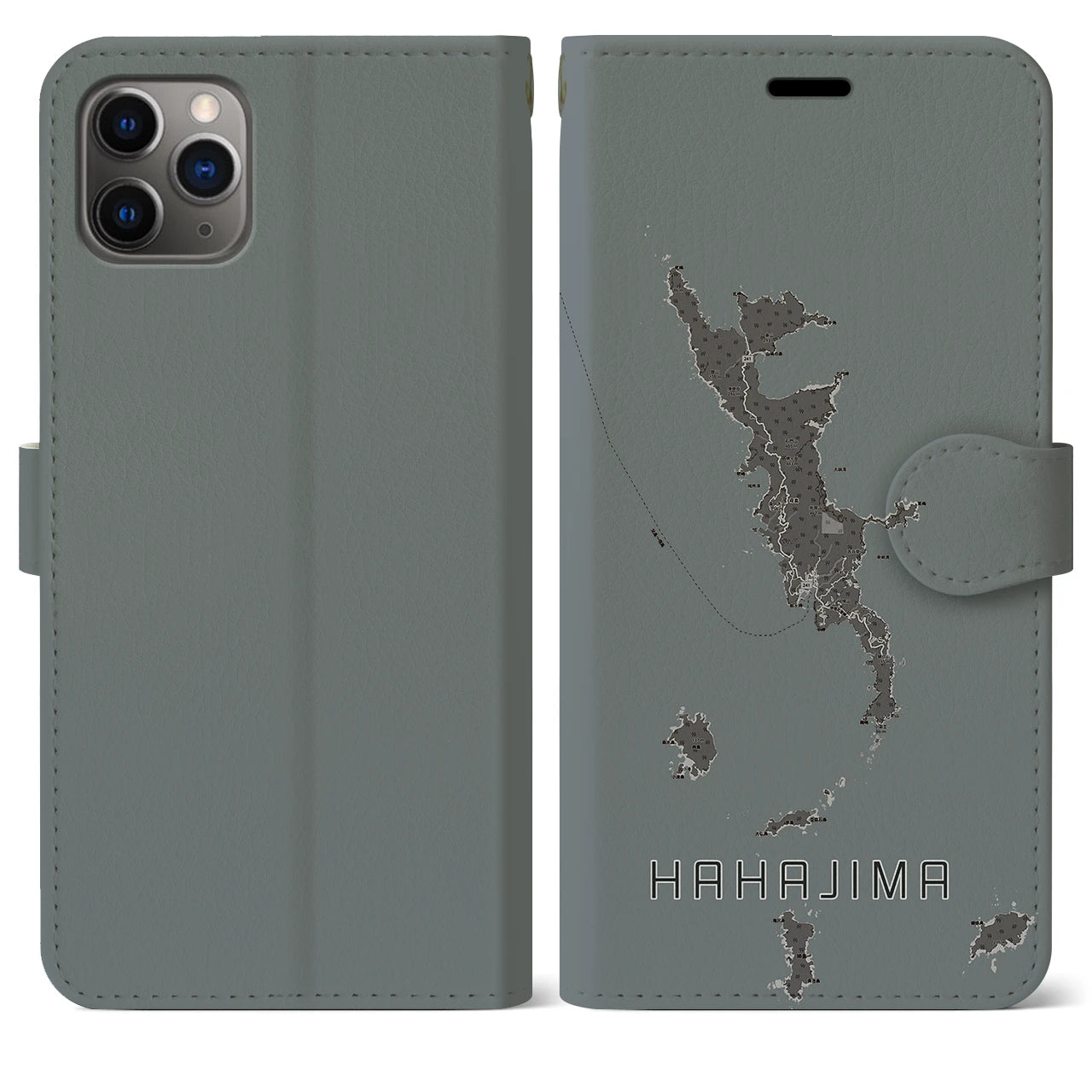 【母島（東京都）】地図柄iPhoneケース（手帳タイプ）