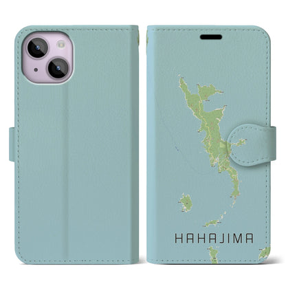 【母島（東京都）】地図柄iPhoneケース（手帳タイプ）ナチュラル・iPhone 14 用