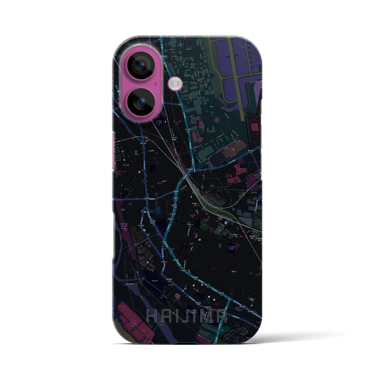 【拝島（東京都）】地図柄iPhoneケース（バックカバータイプ）