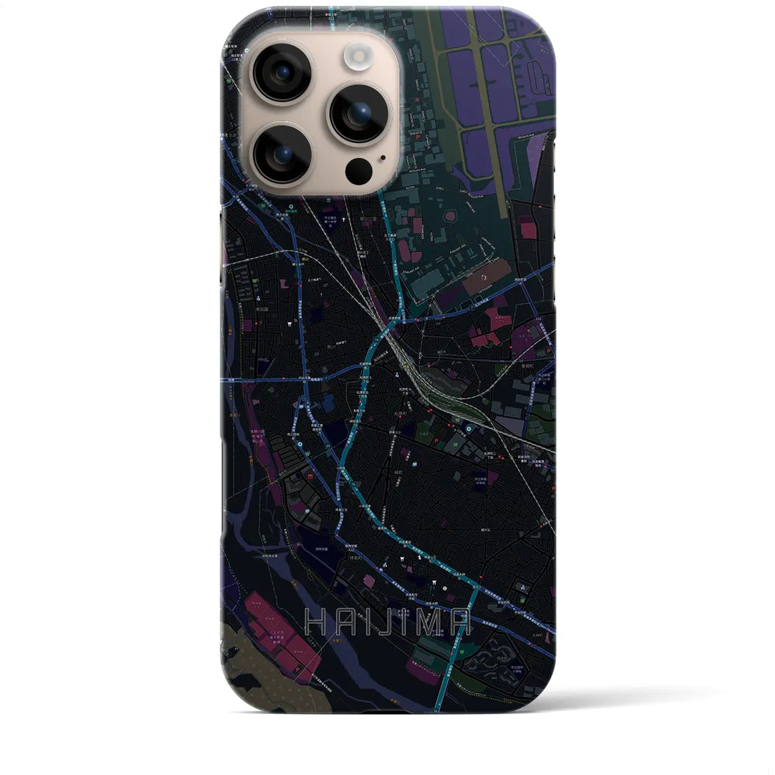 【拝島(東京都)】地図柄iPhoneケース(バックカバータイプ)