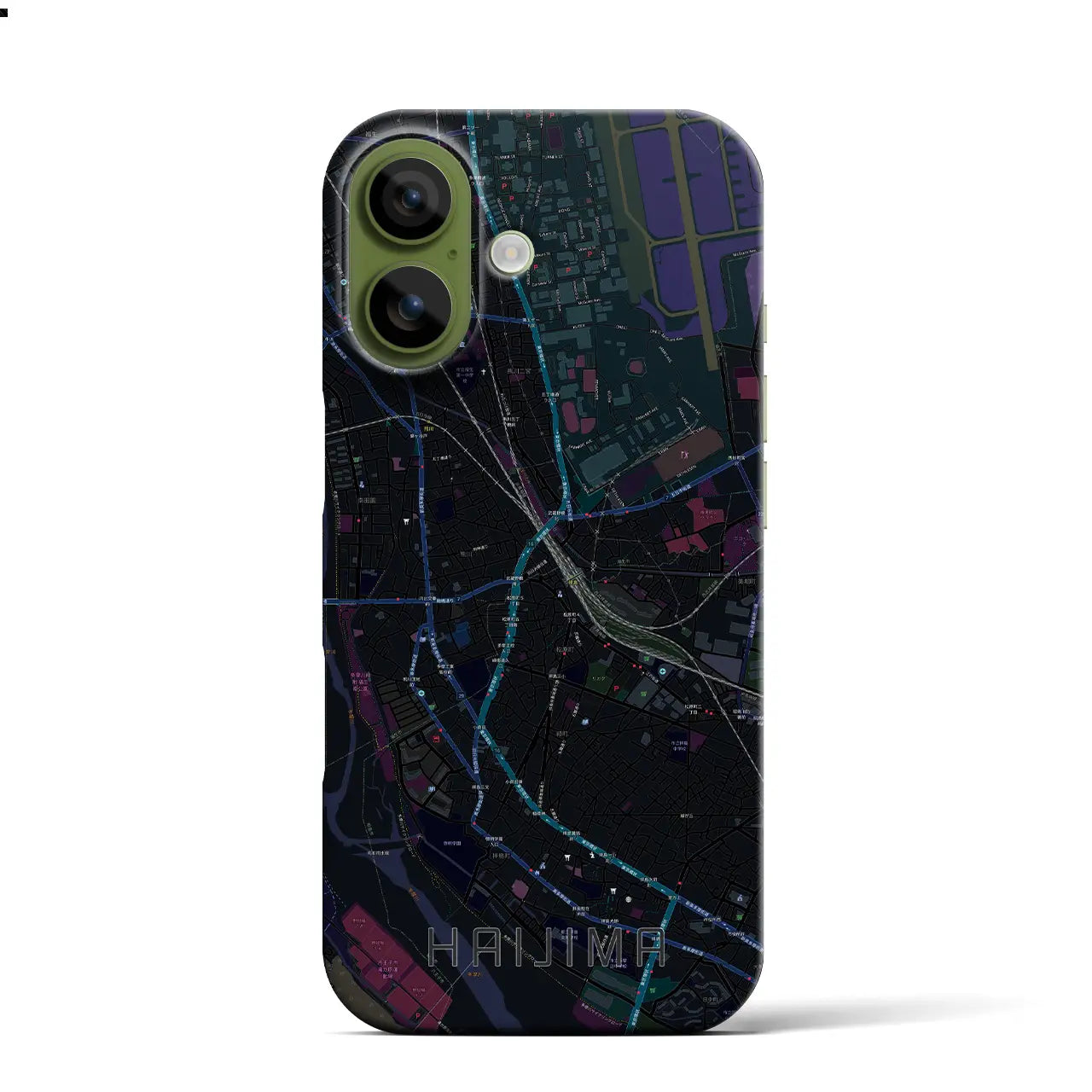 【拝島（東京都）】地図柄iPhoneケース（バックカバータイプ）