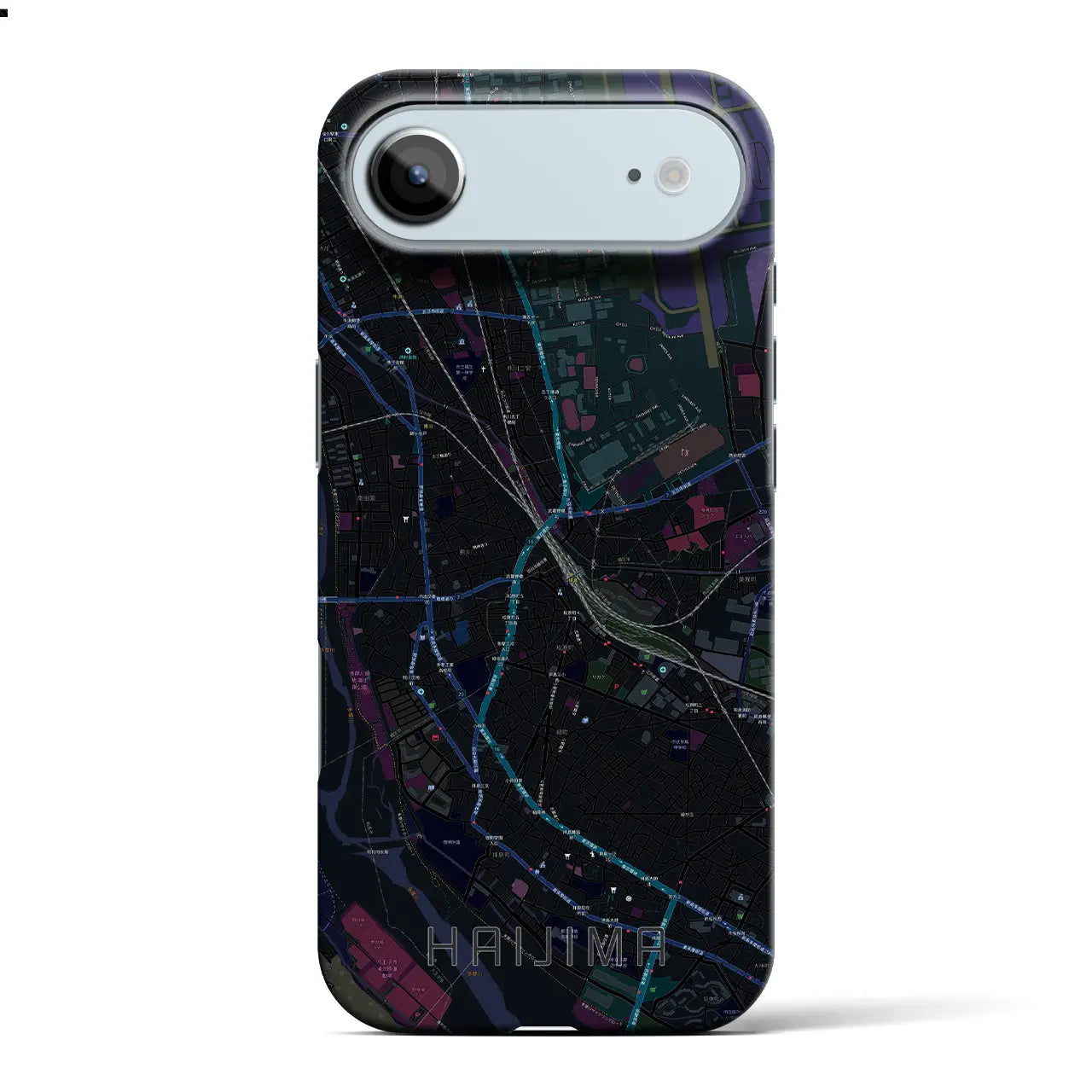 【拝島（東京都）】地図柄iPhoneケース（バックカバータイプ）