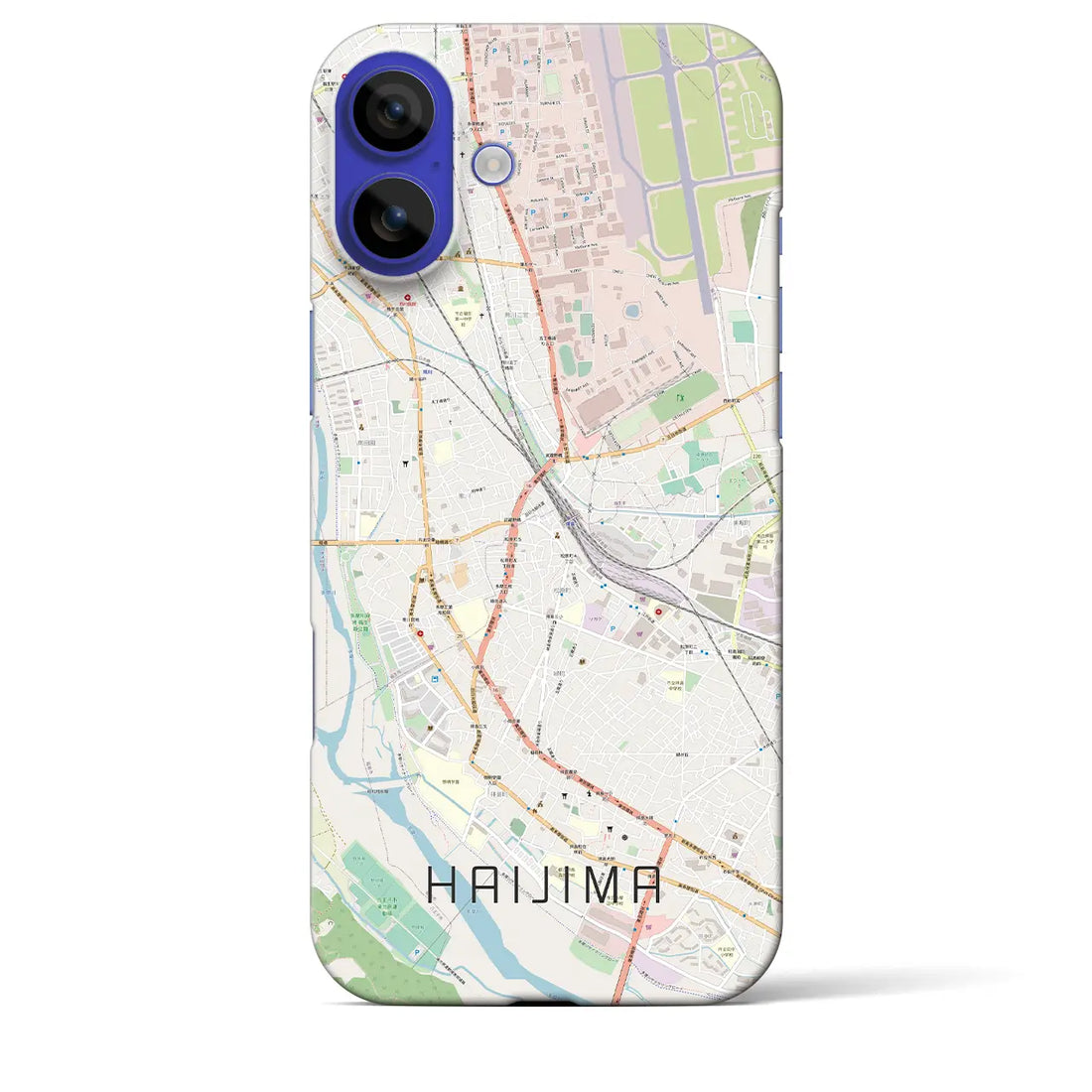【拝島(東京都)】地図柄iPhoneケース(バックカバータイプ)ナチュラル・iPhone 16 Pro Max 用