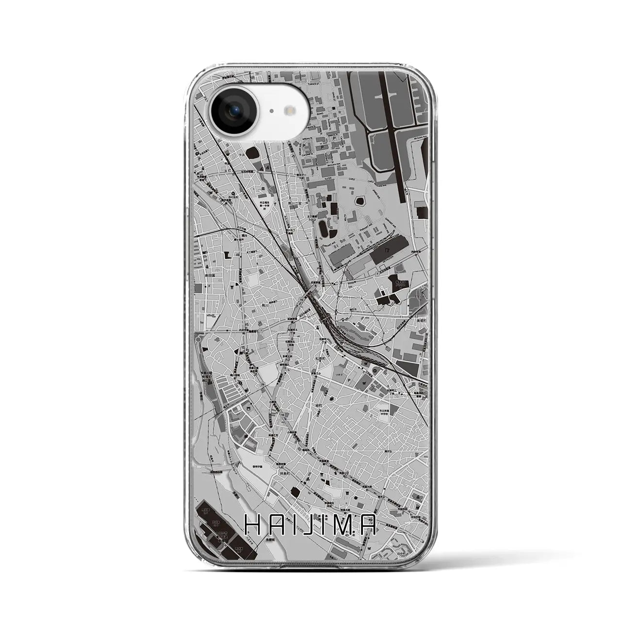 【拝島（東京都）】地図柄iPhoneケース（クリアタイプ）