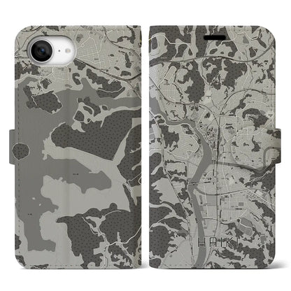 【早岐（長崎県）】地図柄iPhoneケース（手帳タイプ）