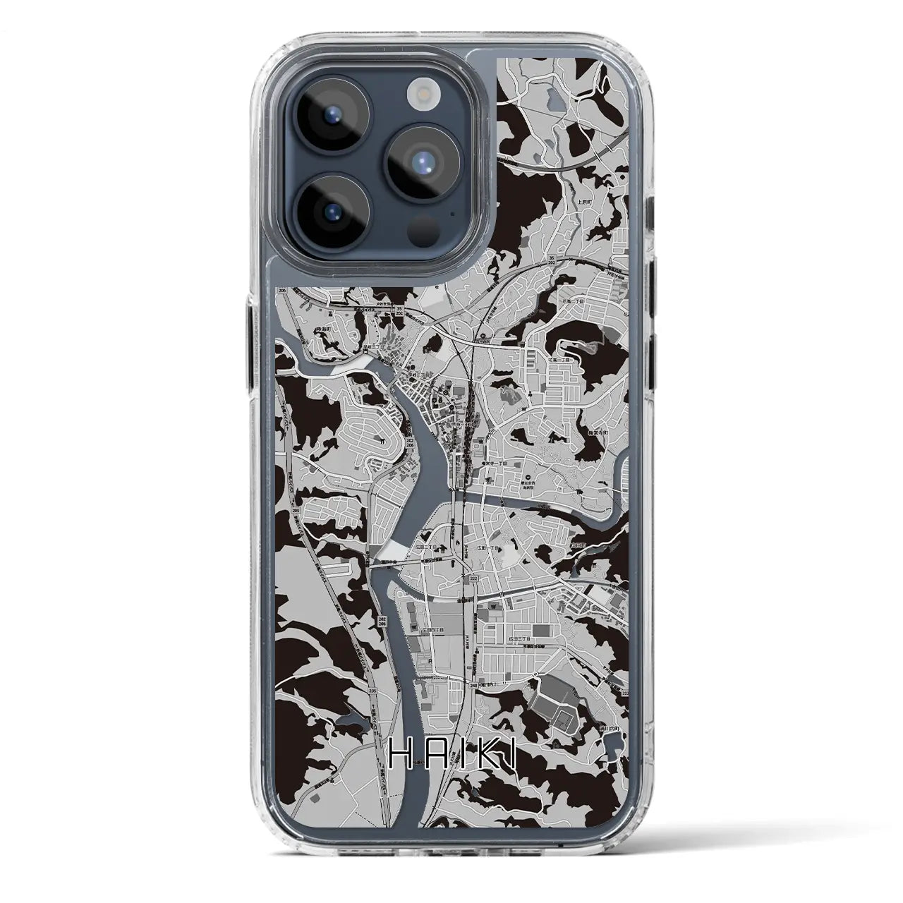 【早岐（長崎県）】地図柄iPhoneケース（MagSafeタイプ）