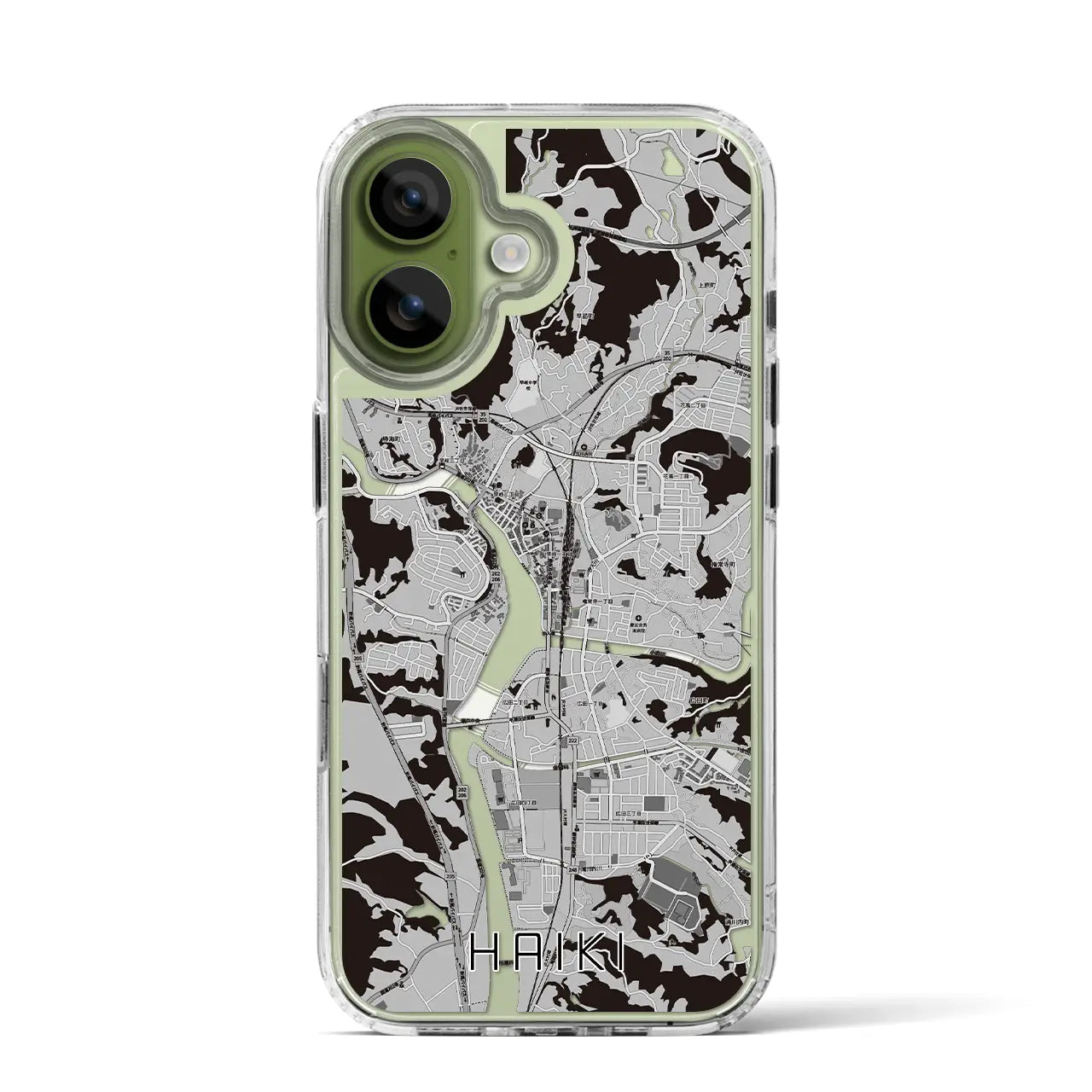 【早岐（長崎県）】地図柄iPhoneケース（MagSafeタイプ）