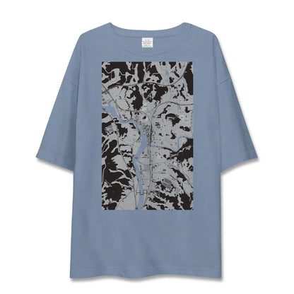 【早岐（長崎県）】地図柄ビッグシルエットTシャツ