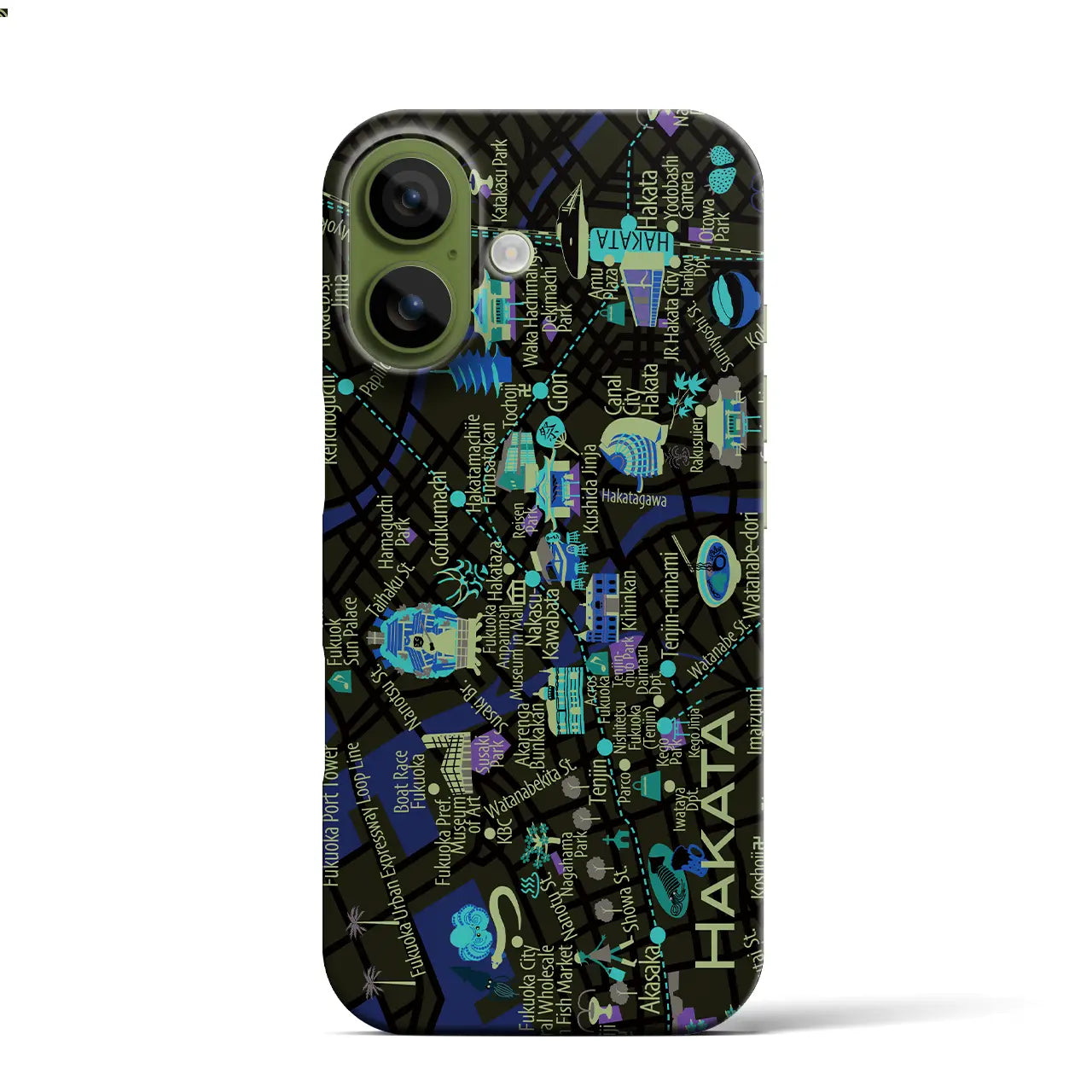 【博多】イラストマップiPhoneケース（バックカバータイプ）