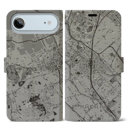 【博多2（福岡県）】地図柄iPhoneケース（手帳タイプ）