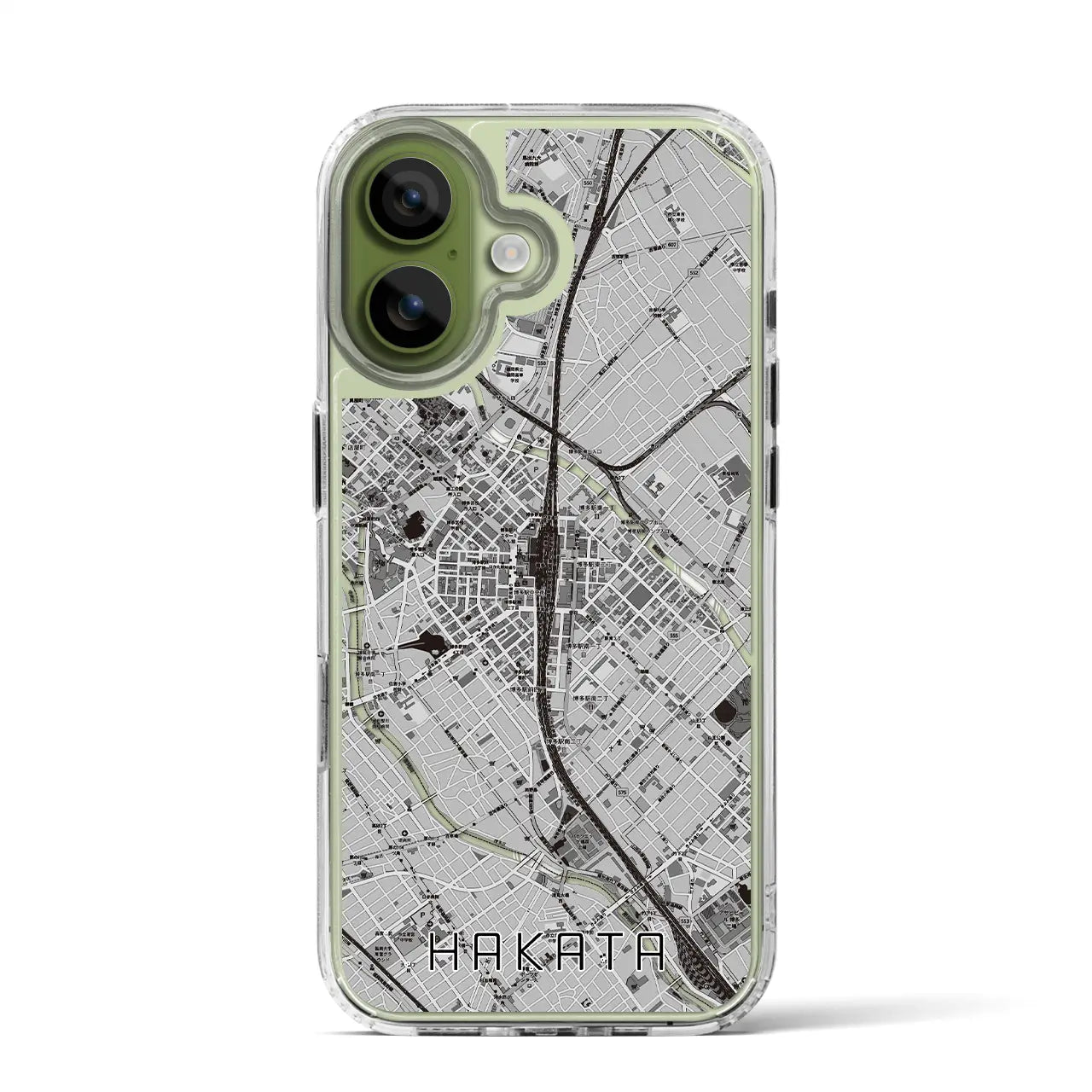 【博多2（福岡県）】地図柄iPhoneケース（MagSafeタイプ）