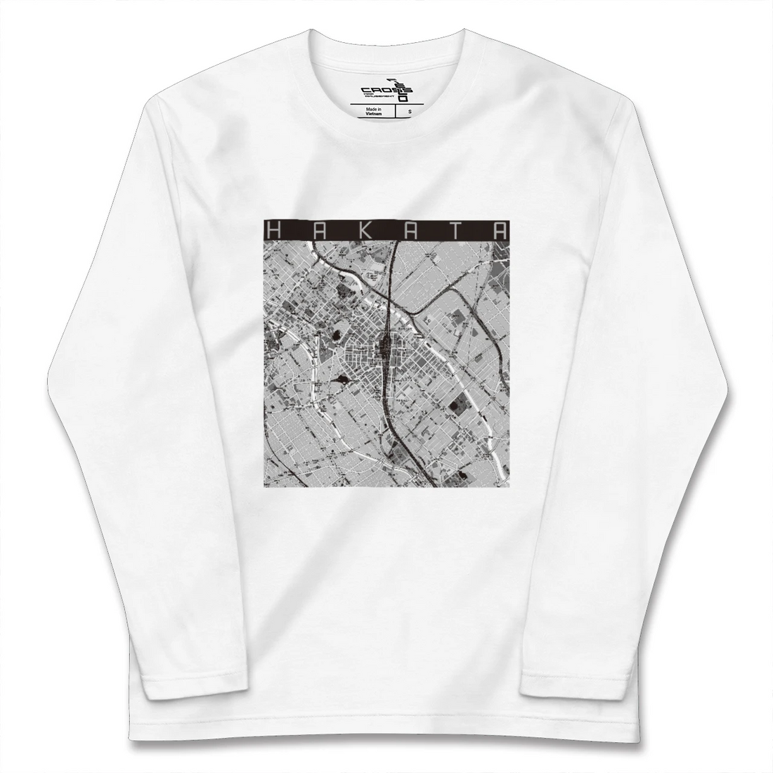 【博多2（福岡県）】地図柄ロングスリーブTシャツ