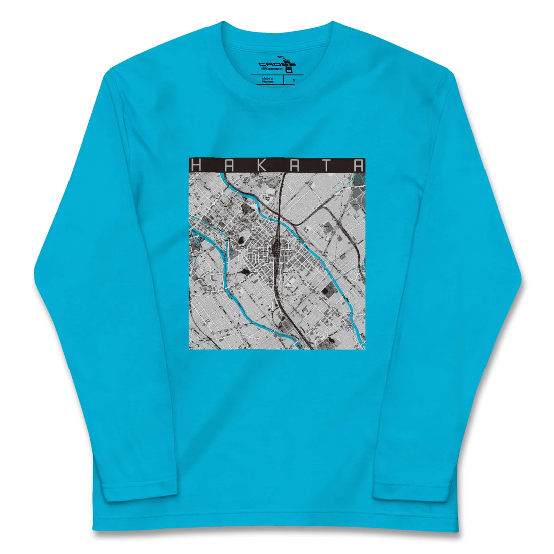 【博多2(福岡県)】地図柄ロングスリーブTシャツ