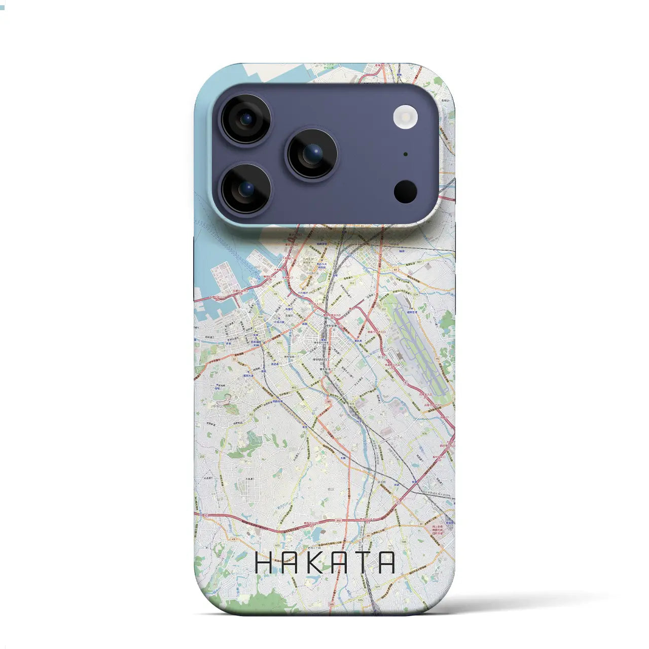 【博多（福岡県）】地図柄iPhoneケース（バックカバータイプ）