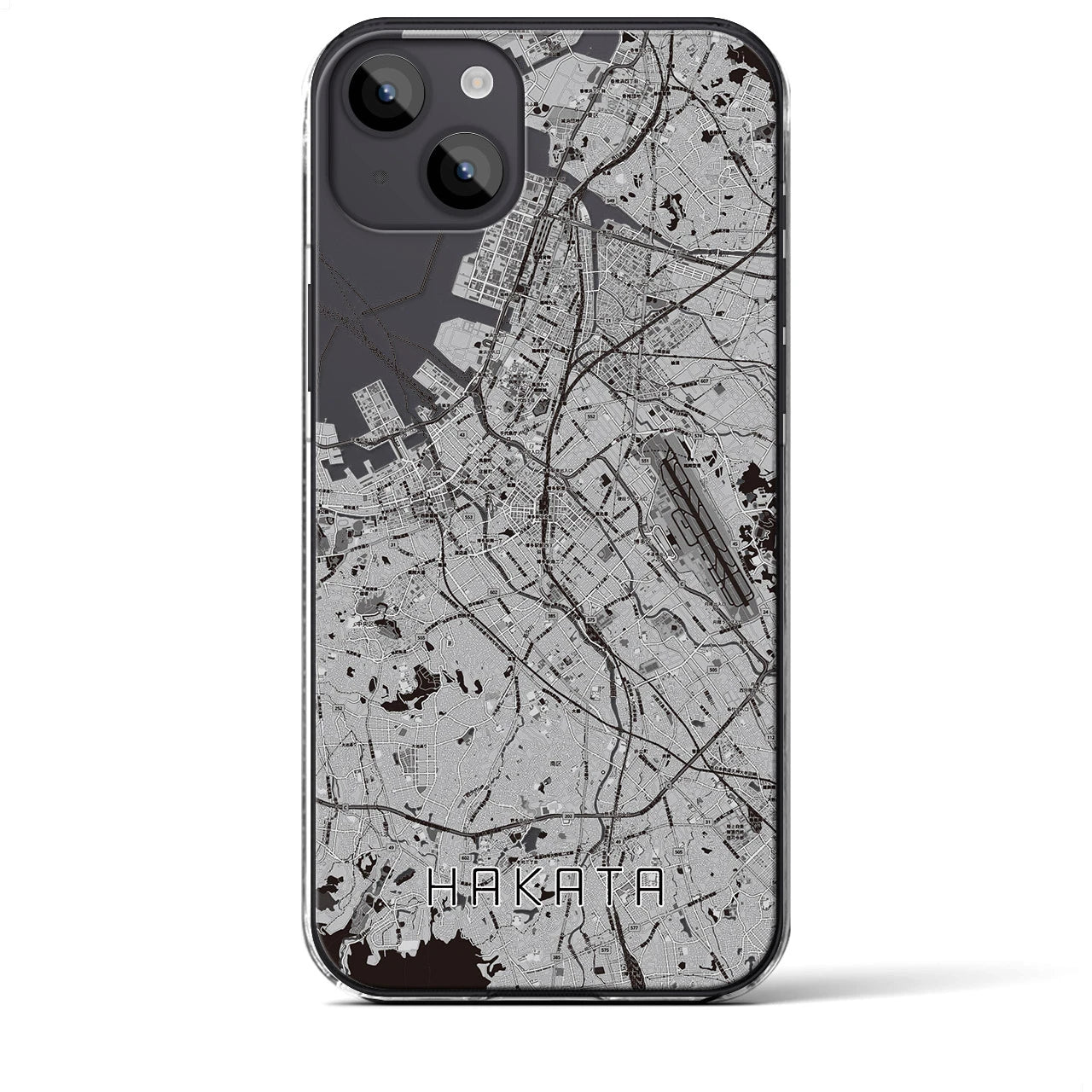 【博多（福岡県）】地図柄iPhoneケース（クリアタイプ）