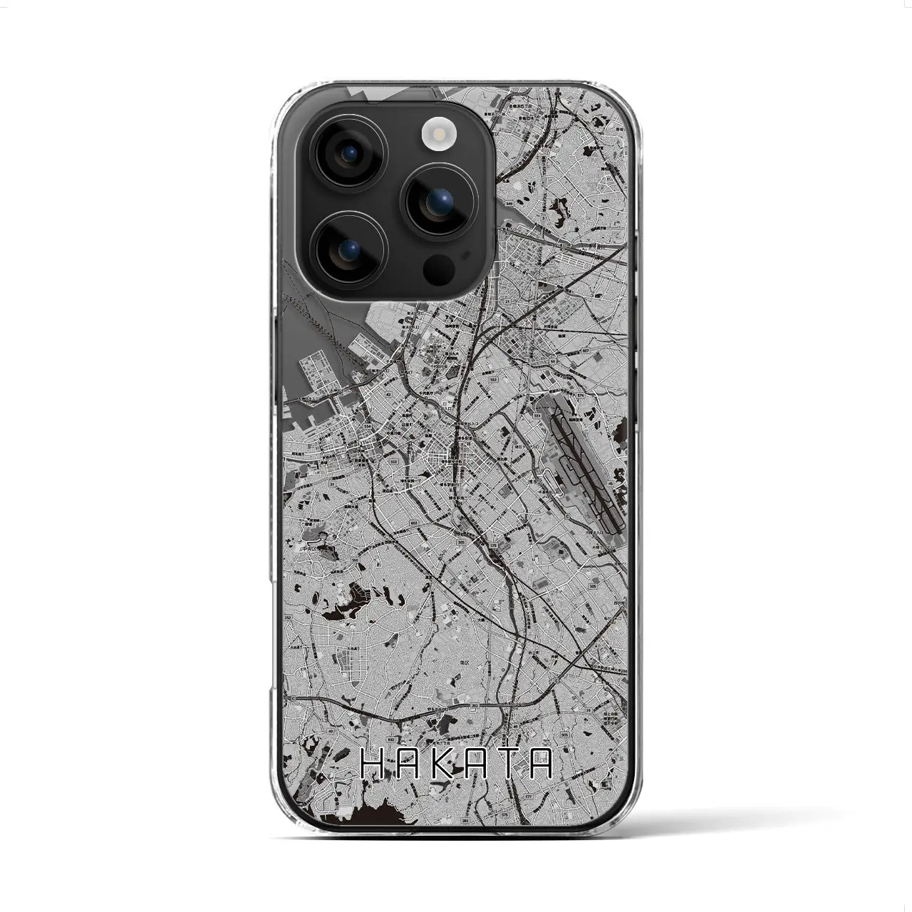 【博多（福岡県）】地図柄iPhoneケース（クリアタイプ）