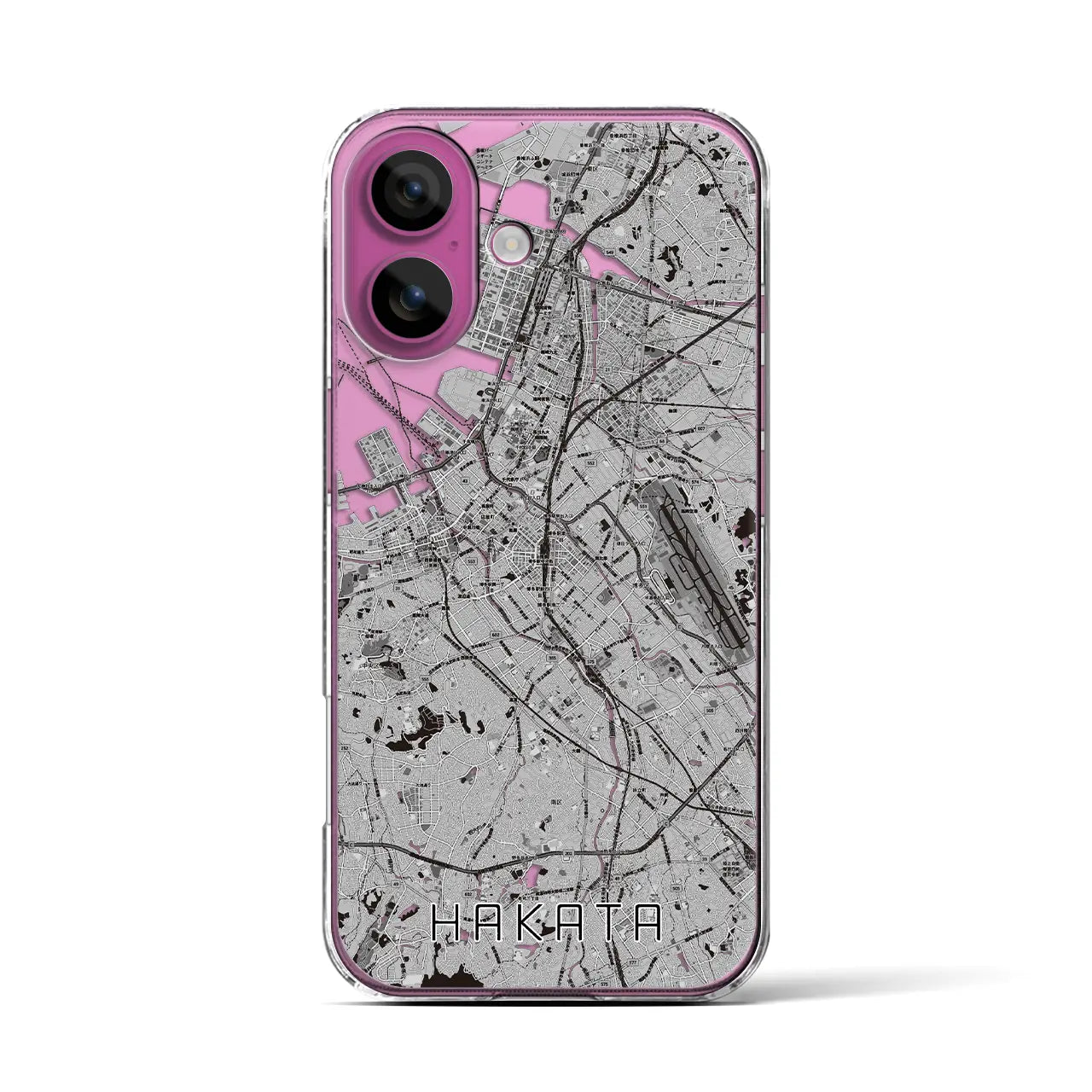 【博多（福岡県）】地図柄iPhoneケース（クリアタイプ）