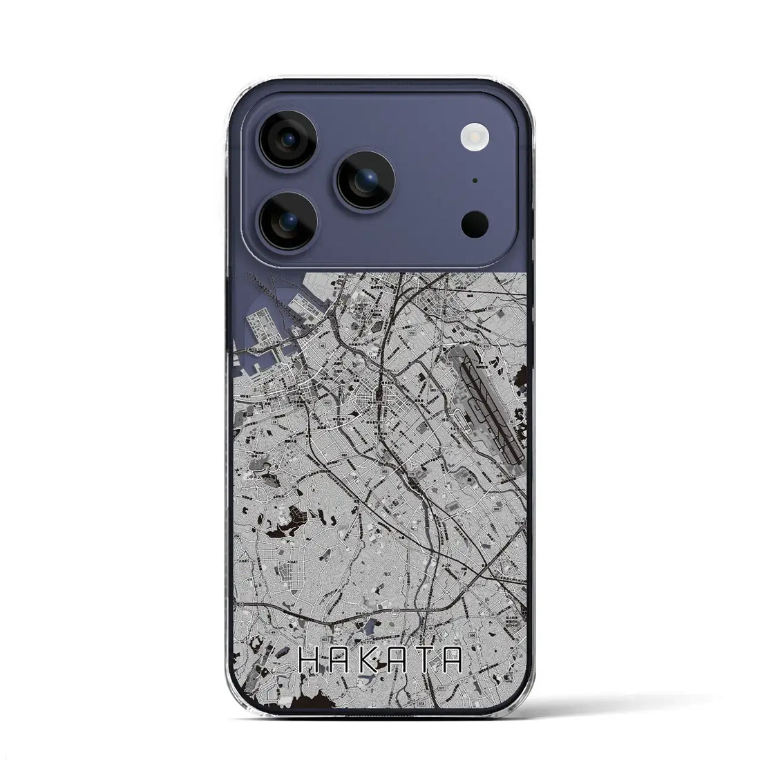 【博多(福岡県)】地図柄iPhoneケース(クリアタイプ)