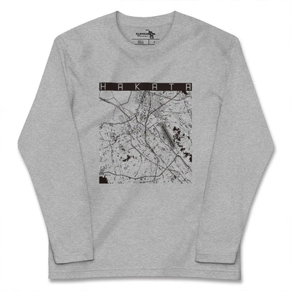 【博多（福岡県）】地図柄ロングスリーブTシャツ