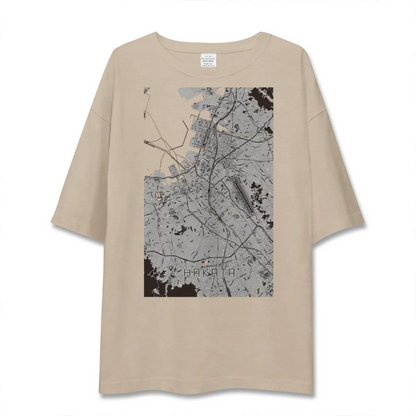 【博多（福岡県）】地図柄ビッグシルエットTシャツ