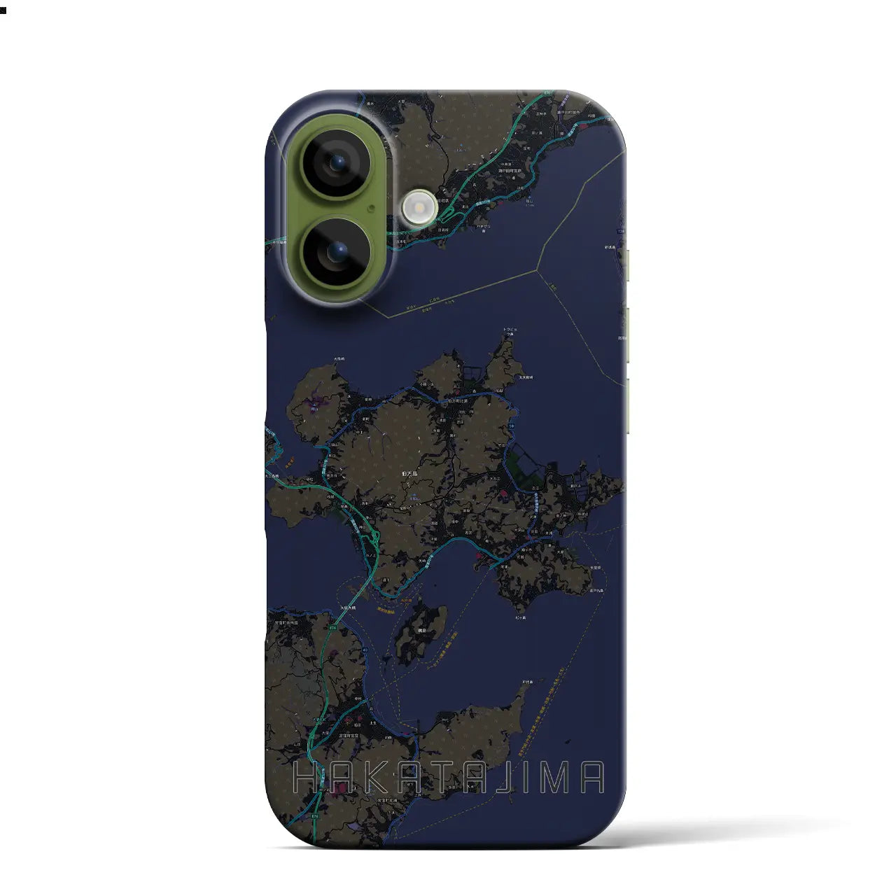 【伯方島（愛媛県）】地図柄iPhoneケース（バックカバータイプ）