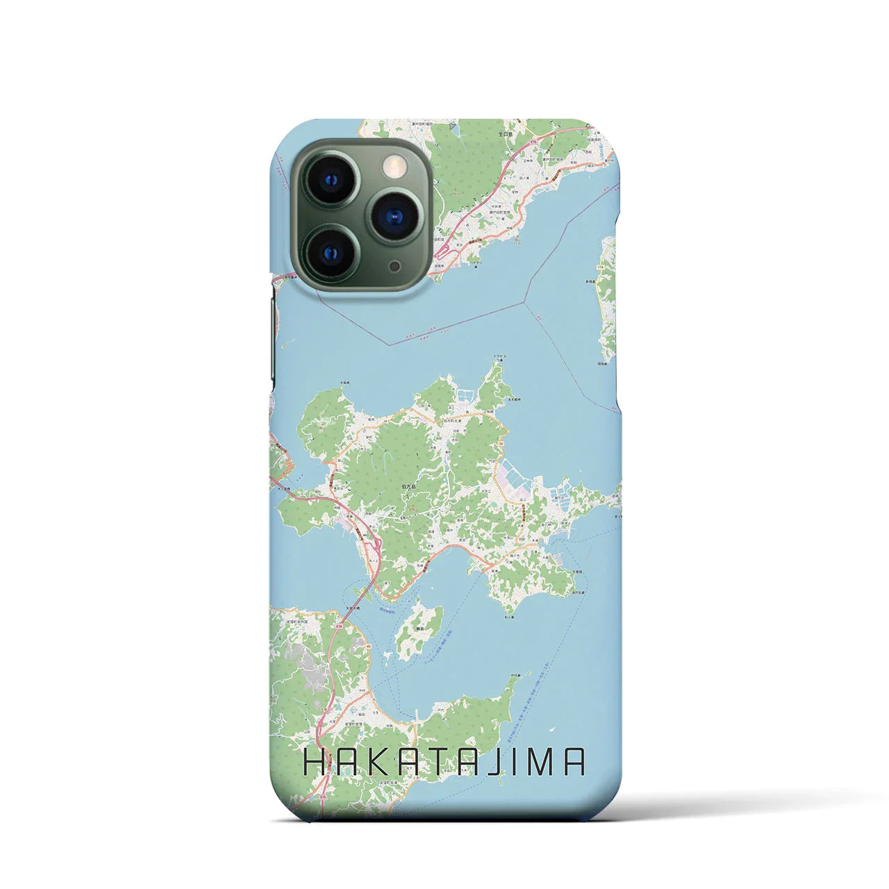 【伯方島（愛媛県）】地図柄iPhoneケース（バックカバータイプ）