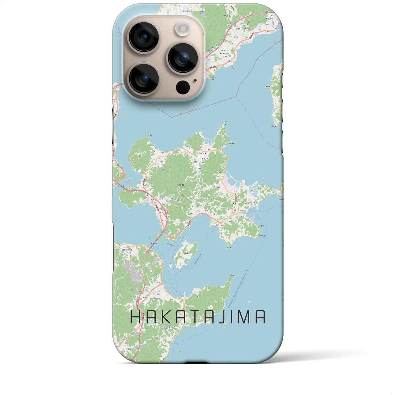 【伯方島（愛媛県）】地図柄iPhoneケース（バックカバータイプ）