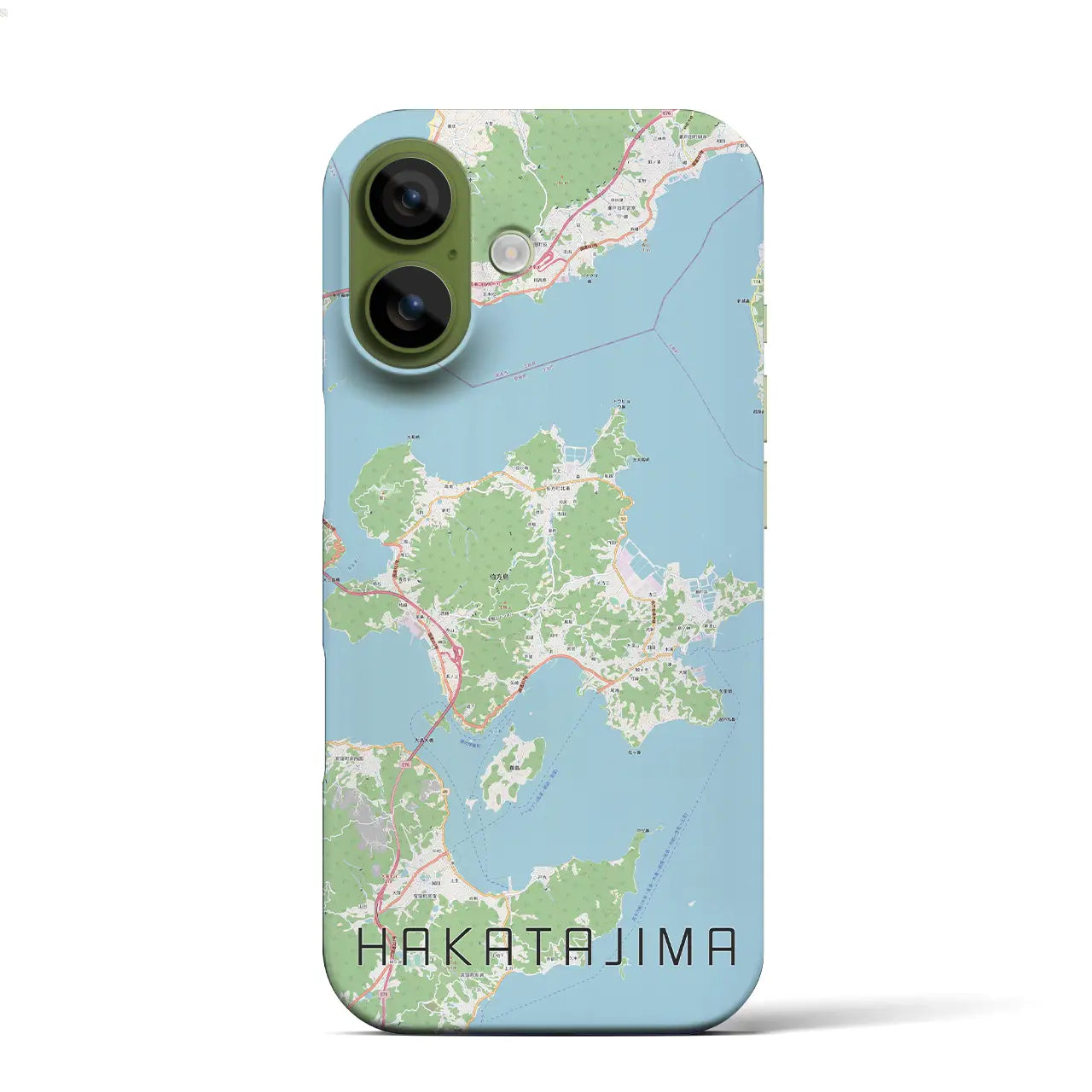【伯方島（愛媛県）】地図柄iPhoneケース（バックカバータイプ）